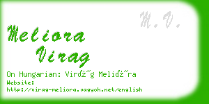 meliora virag business card